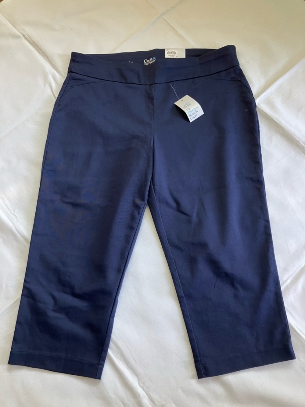 Croft & Barrow Navy Mid-Rise Capri Pants